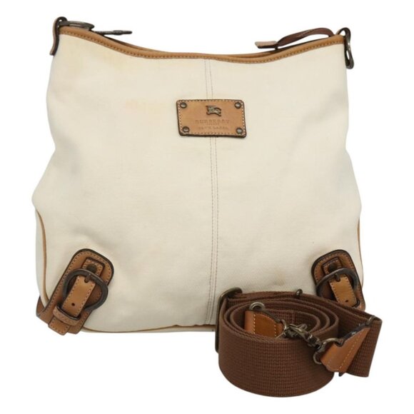 BURBERRY Blue Label Shoulder Bag Canvas White Auth bs23896 - Picture 1 of 16